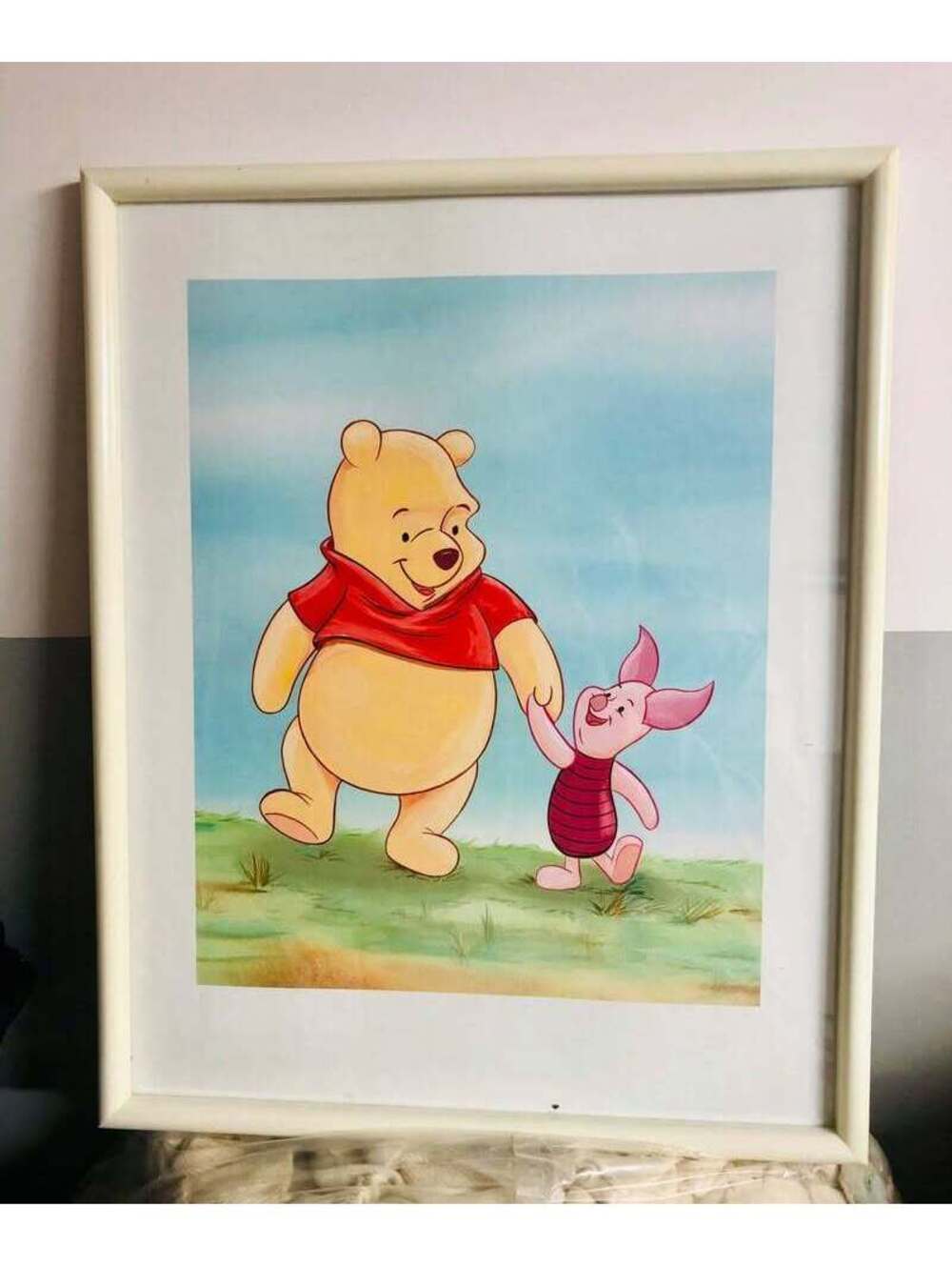 WINNIE THE POOH Metal Frame Wall Decor by A.A. Milne and E.H. Shepard 16x20"